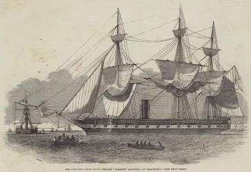 The Egyptian Screw Steam-Frigate Sharkie, sketched off Blackwall